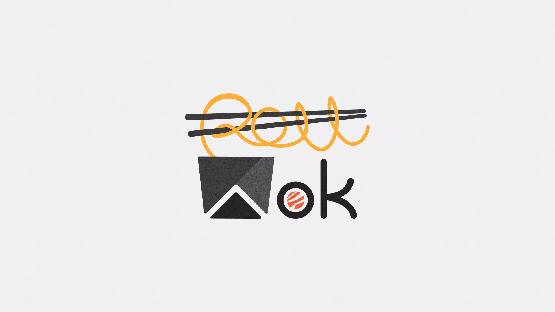 Разработка логотипа суши-бара «Roll Wok Club» в Усмани